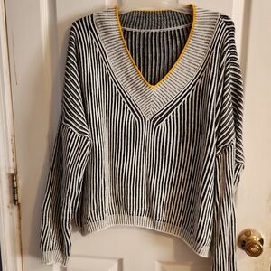 Striped V-Neck Sweater